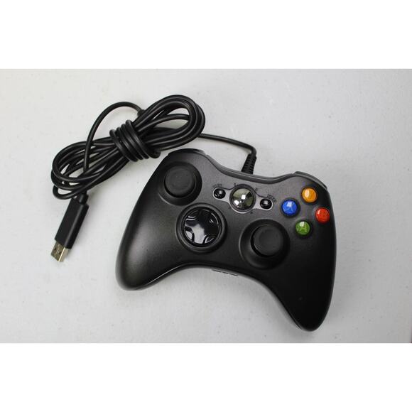 XBOX 360 USB Wired Controller (Black - Good Condition) (US SELLER) - Picture 1 of 3